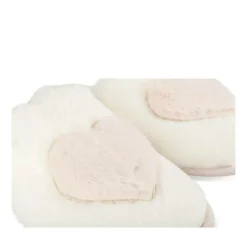 Chaussons BEIGE Femme Motif Uni A Enfiler