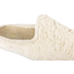 Chaussons BEIGE Femme Motif Uni A Enfiler