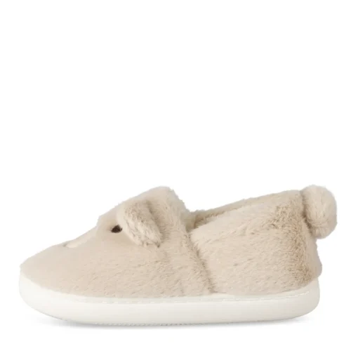 Chaussons BEIGE Fille Motif Animal A Enfiler