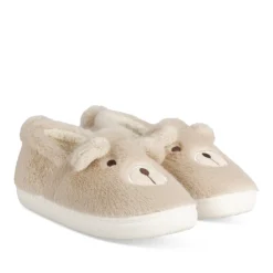 Chaussons BEIGE Fille Motif Animal A Enfiler