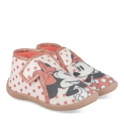 Chaussons BEIGE Fille Motif A Pois Scratch
