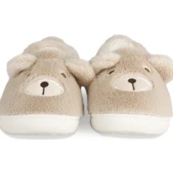 Chaussons BEIGE Fille Motif Animal A Enfiler