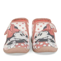 Chaussons BEIGE Fille Motif A Pois Scratch