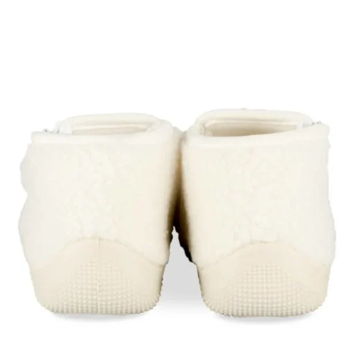 Chaussons BEIGE Fille Motif Uni Fermeture éclair
