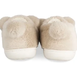 Chaussons BEIGE Fille Motif Animal A Enfiler