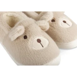 Chaussons BEIGE Fille Motif Animal A Enfiler
