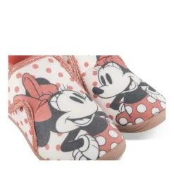 Chaussons BEIGE Fille Motif A Pois Scratch