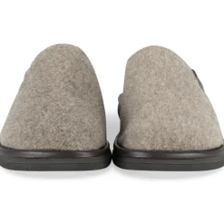 Chaussons BEIGE Homme Motif Uni A Enfiler