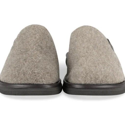 Chaussons BEIGE Homme Motif Uni A Enfiler