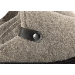 Chaussons BEIGE Homme Motif Uni A Enfiler