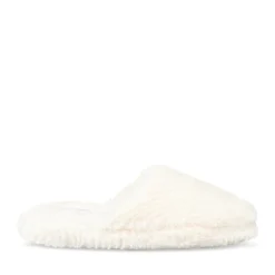 Chaussons BLANC Femme Motif Uni A Enfiler
