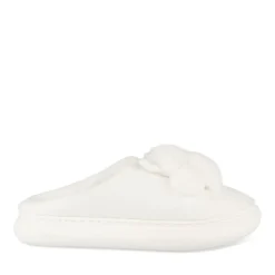 Chaussons BLANC Femme Motif Uni A Enfiler