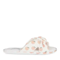 Chaussons BLANC Femme Motif Uni A Enfiler