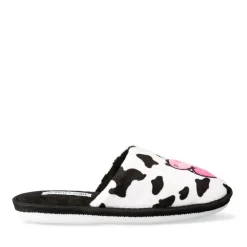 Chaussons BLANC Femme Motif Animal