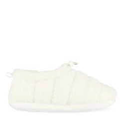 Chaussons BLANC Femme Motif Uni A Enfiler