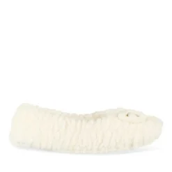 Chaussons BLANC Femme Motif Uni A Enfiler