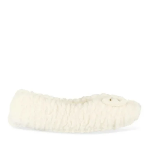Chaussons BLANC Femme Motif Uni A Enfiler