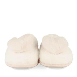 Chaussons BLANC Femme Motif Coeurs A Enfiler