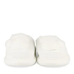 Chaussons BLANC Femme Motif Uni A Enfiler