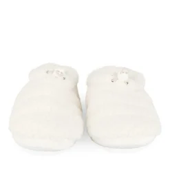 Chaussons BLANC Femme Motif Uni A Enfiler