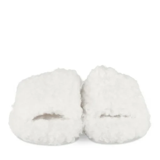 Chaussons BLANC Femme Motif Uni A Enfiler