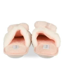 Chaussons BLANC Femme Motif Coeurs A Enfiler