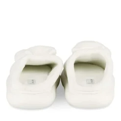Chaussons BLANC Femme Motif Uni A Enfiler