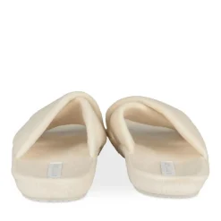 Chaussons BLANC Femme Motif Uni A Enfiler