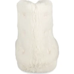 Chaussons BLANC Femme Motif Coeurs A Enfiler