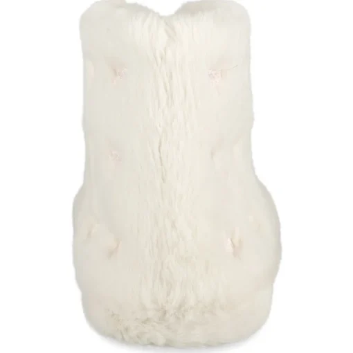 Chaussons BLANC Femme Motif Coeurs A Enfiler