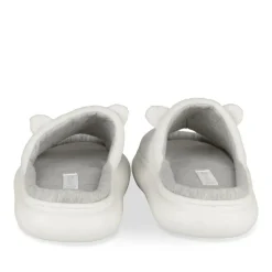 Chaussons BLANC Femme Motif Uni A Enfiler