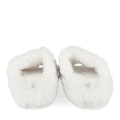 Chaussons BLANC Femme Motif Uni A Enfiler