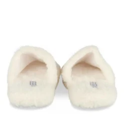 Chaussons BLANC Femme Motif Uni A Enfiler