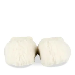 Chaussons BLANC Femme Motif Uni A Enfiler