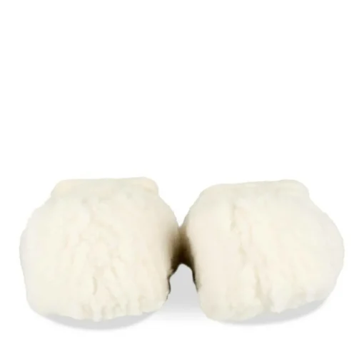 Chaussons BLANC Femme Motif Uni A Enfiler