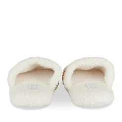 Chaussons BLANC Femme Motif Uni A Enfiler