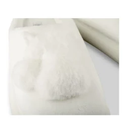 Chaussons BLANC Femme Motif Uni A Enfiler