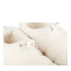 Chaussons BLANC Femme Motif Uni A Enfiler
