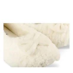 Chaussons BLANC Femme Motif Uni A Enfiler