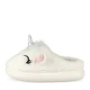 Chaussons BLANC Fille Motif Licorne A Enfiler