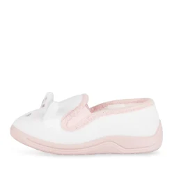 Chaussons BLANC Fille Motif Uni A Enfiler