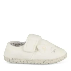 Chaussons BLANC Fille Motif Animal Scratch