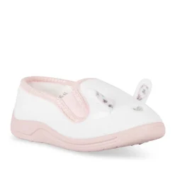 Chaussons BLANC Fille Motif Uni A Enfiler