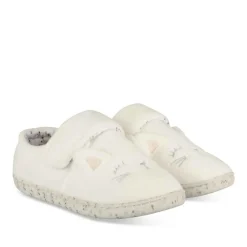 Chaussons BLANC Fille Motif Animal Scratch
