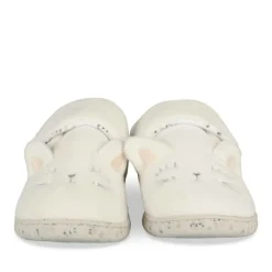 Chaussons BLANC Fille Motif Animal Scratch