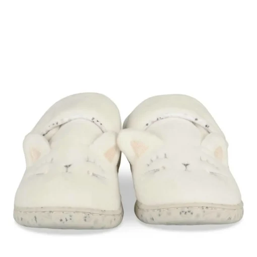 Chaussons BLANC Fille Motif Animal Scratch