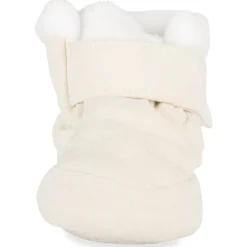 Chaussons BLANC Fille Motif Uni Scratch