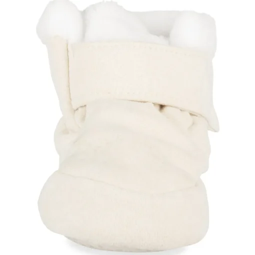 Chaussons BLANC Fille Motif Uni Scratch
