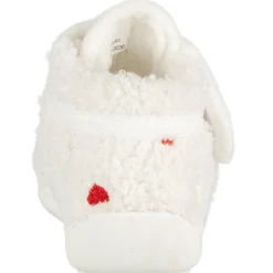 Chaussons BLANC Fille Motif Coeurs Scratch