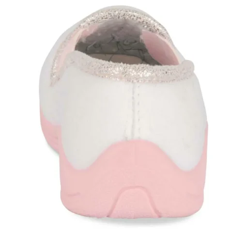 Chaussons BLANC Fille Motif Animal A Enfiler
